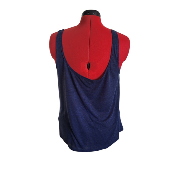 Old Navy dark blue flowy tank top, size large - Picture 2 of 4